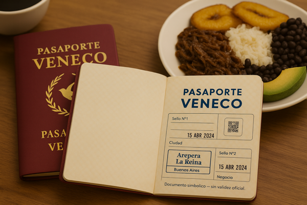 Mockup del Pasaporte Veneco
